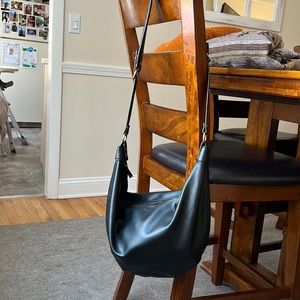 Anthropologie Sadie Slouchy Black Tote Bag Shoulder or Crossbody